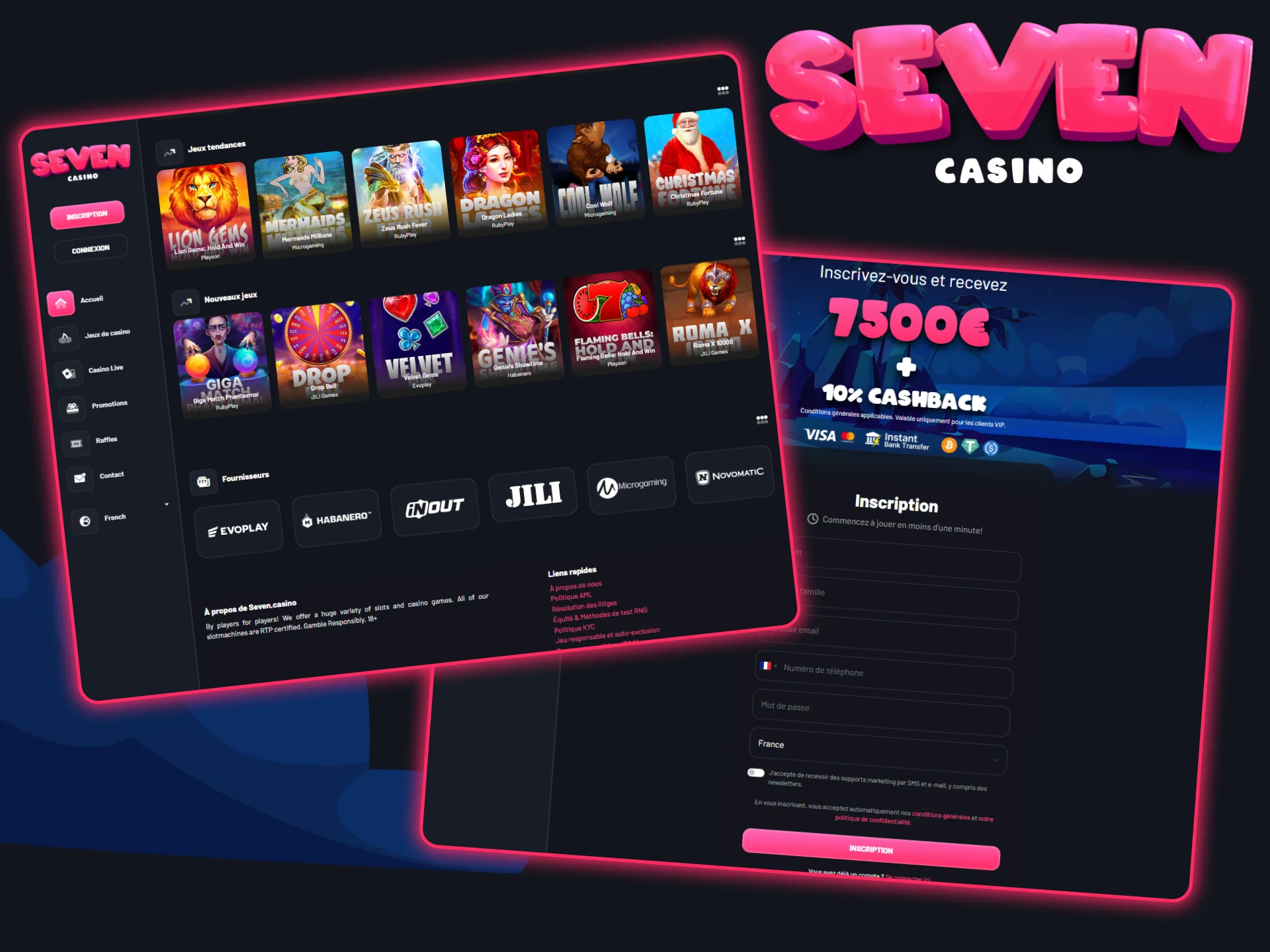 La version informatique de Seven Casino est accessible via un navigateur et ne nécessite pas l'installation d'applications supplémentaires.