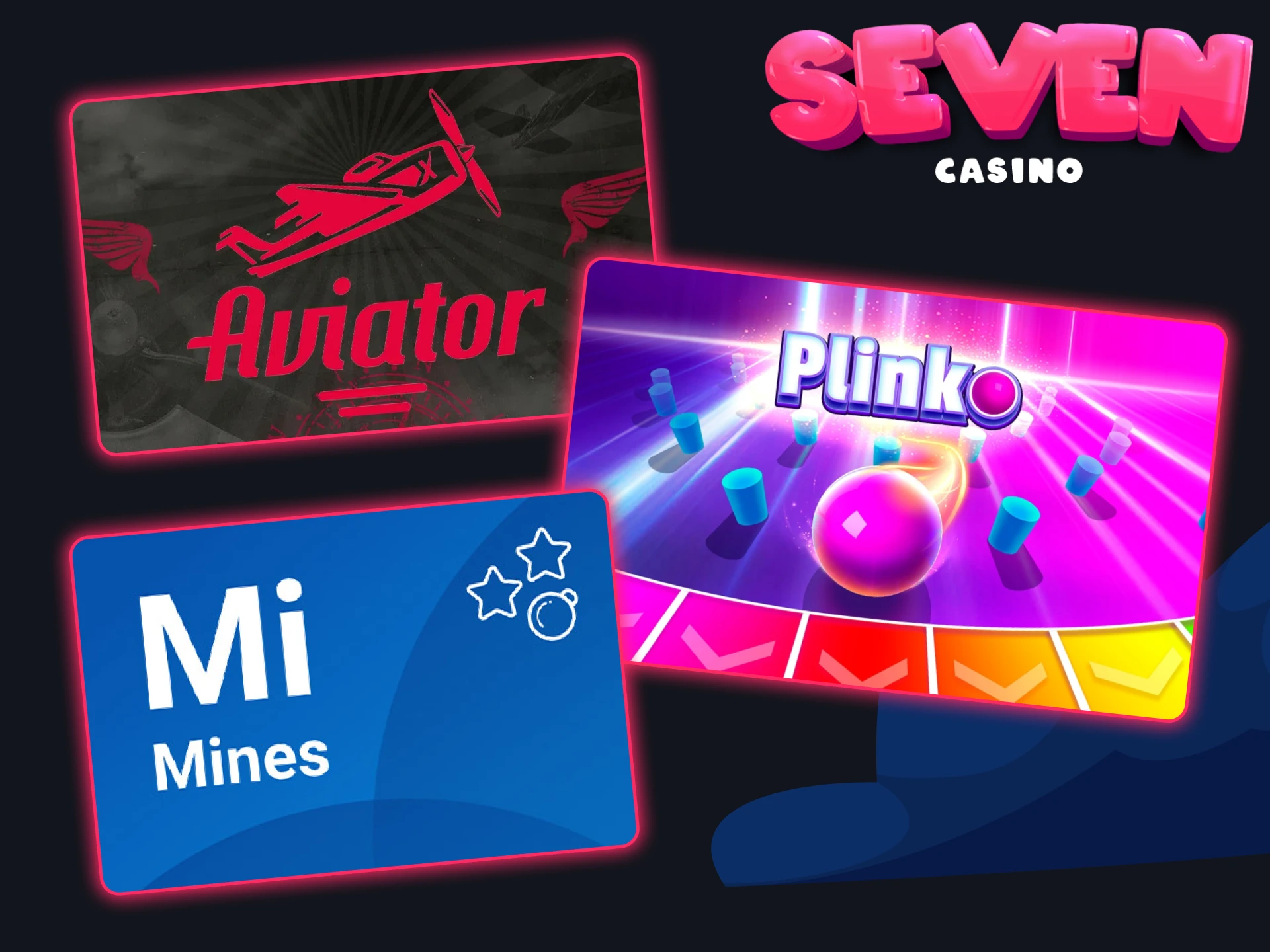 Pour les amateurs de jeux à multiplicateur croissant, Seven Casino propose de nombreux jeux Crash.