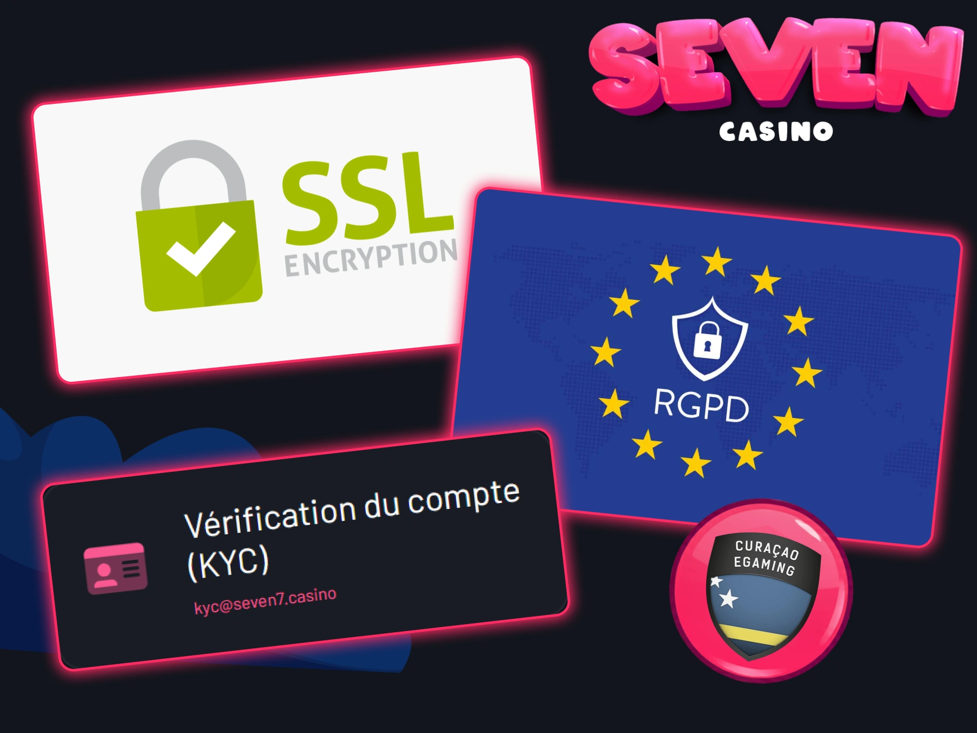 Seven Casino dispose d'une licence internationale et offre une protection fiable des comptes utilisateurs.