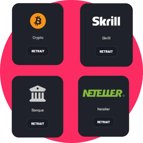 Déposez et retirez de l'argent au Seven Casino de la manière qui vous convient le mieux.