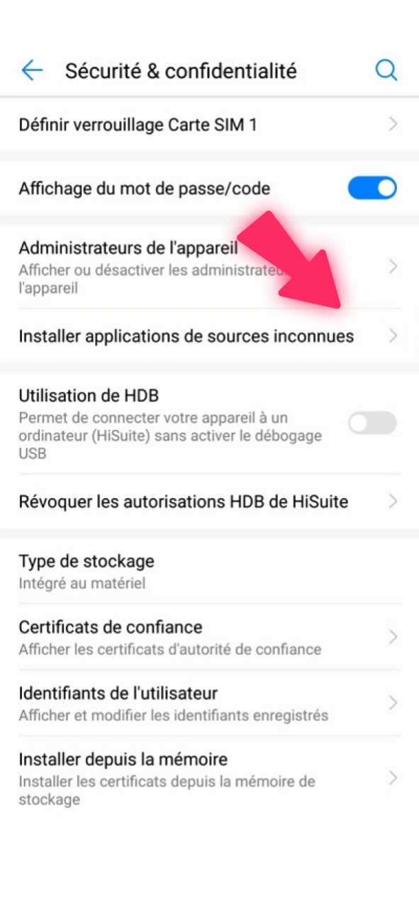Appuyez sur le bouton sélectionné pour autoriser le téléchargement de l'application Android Seven Casino.