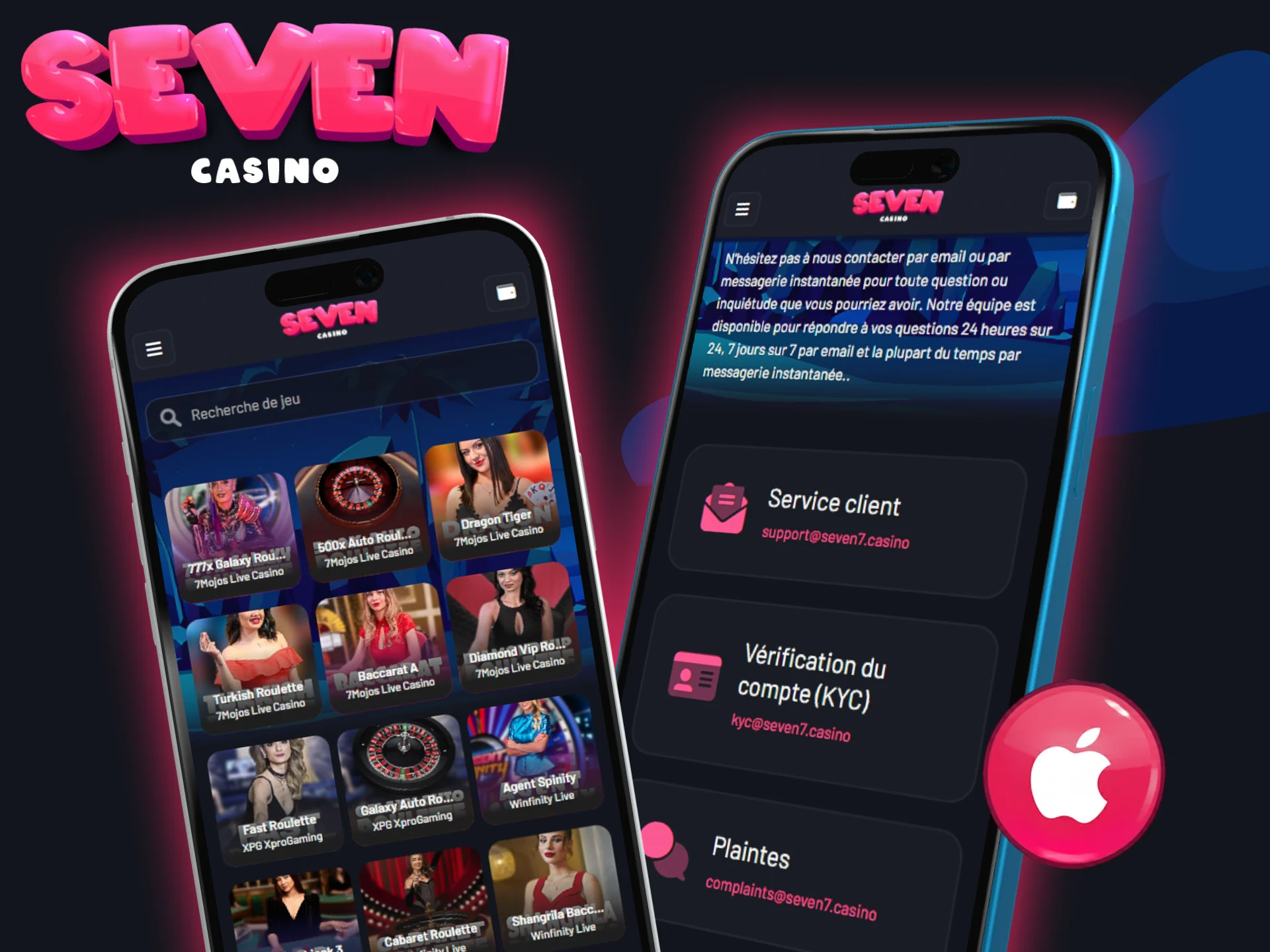 Pour installer l'application iOS Seven Casino, suivez toutes les étapes décrites ci-dessus.