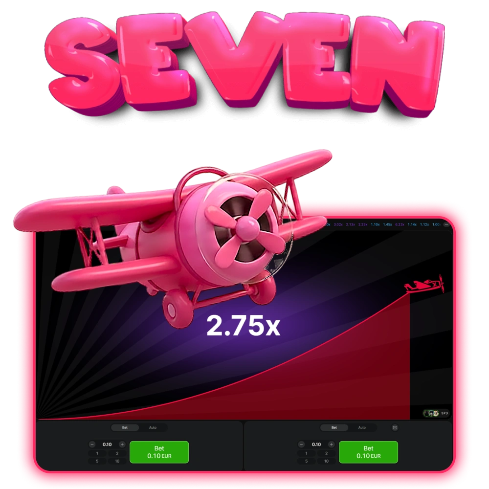 Jouez et gagnez avec Aviator au Seven Casino.