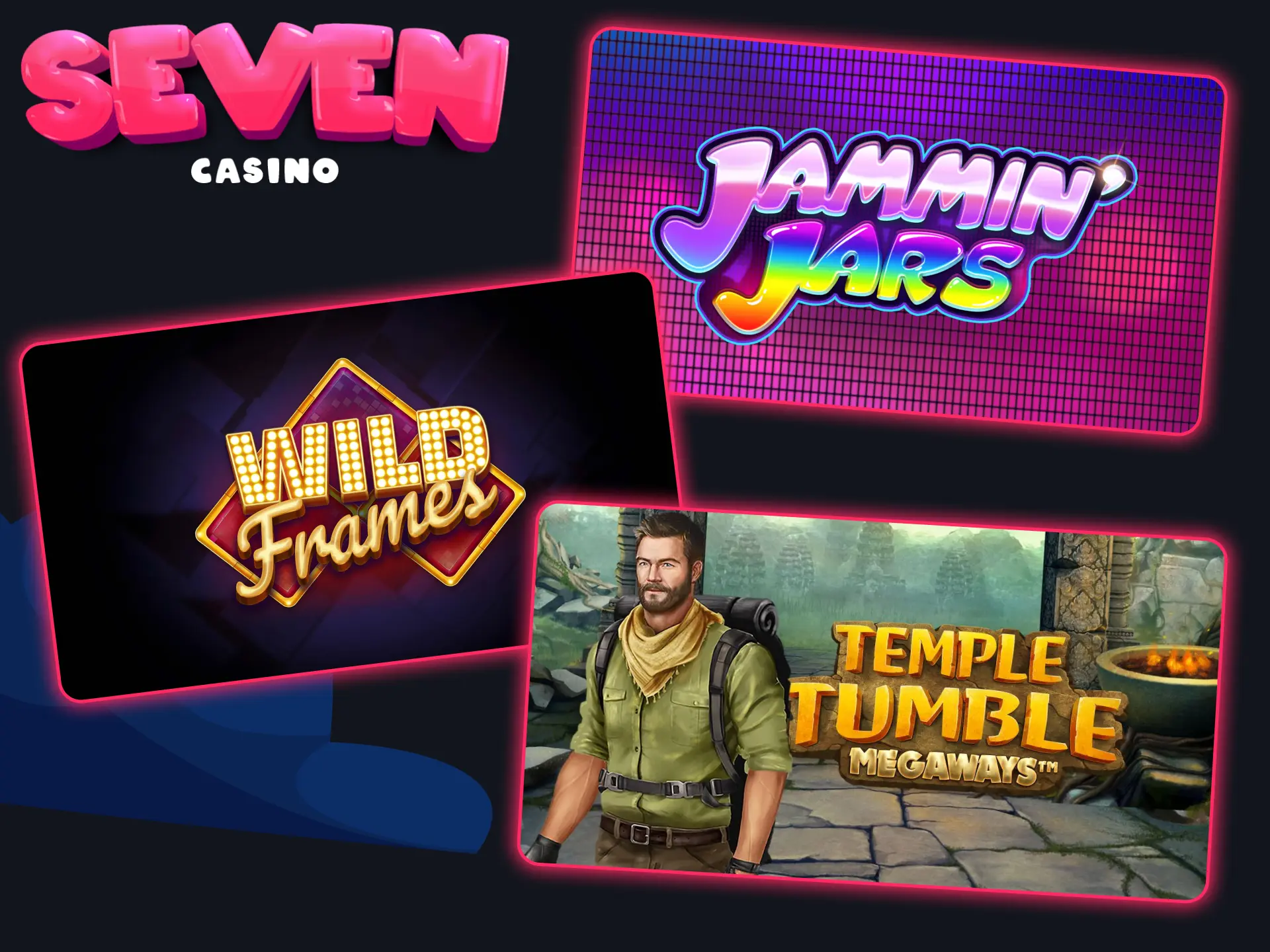 Jouez à Cluster Pays et Avalanches sur le site officiel de Seven Casino ou sur son application mobile.