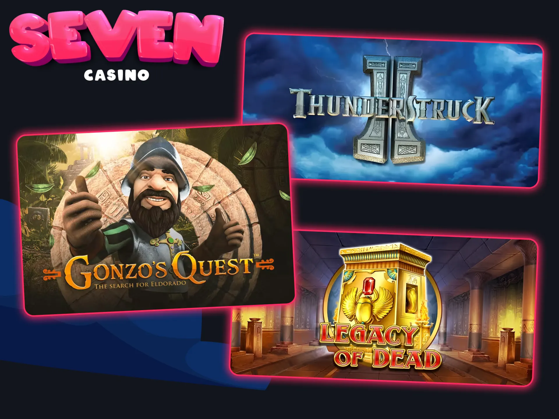 Pour ceux qui apprécient les graphismes soignés et les tours gratuits, Seven Casino propose une variété de jeux Vidéo slots 5×3.